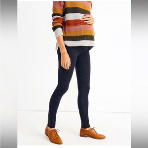NWT Madewell Maternity Over The Belly Skinny Jeans Preppy Black Lunar Wash Women